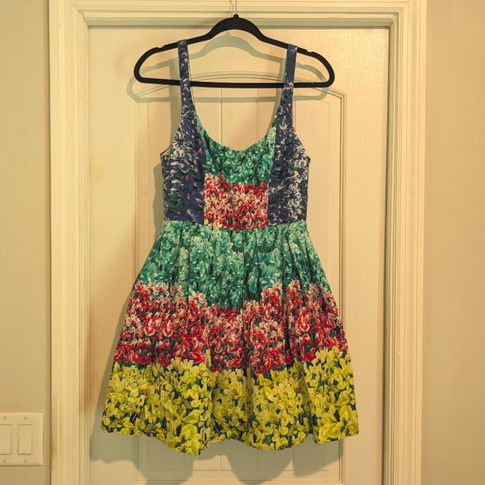 ABS Allen Schwartz Floral Multi-Color Fit & Flare Dress